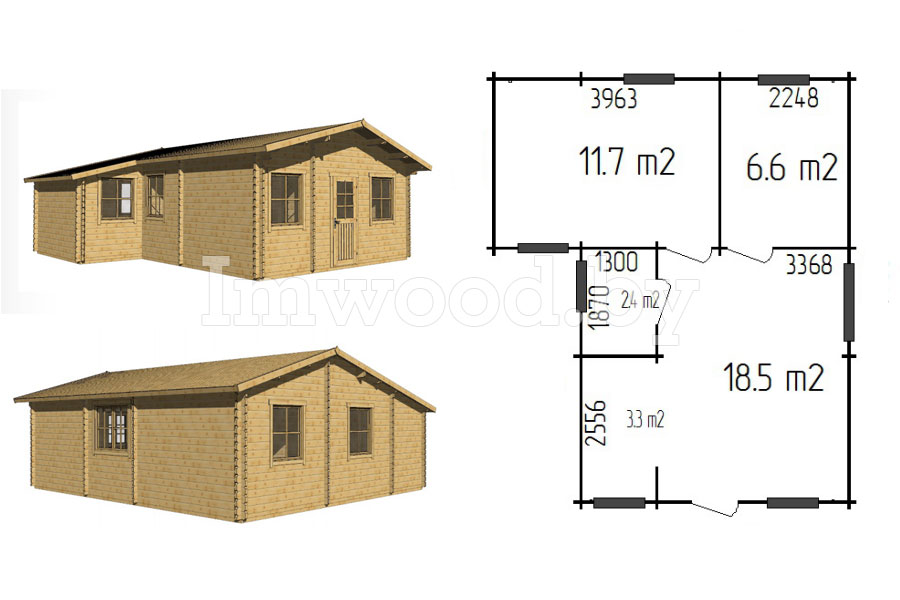 План дачного дома, модель 3.03 