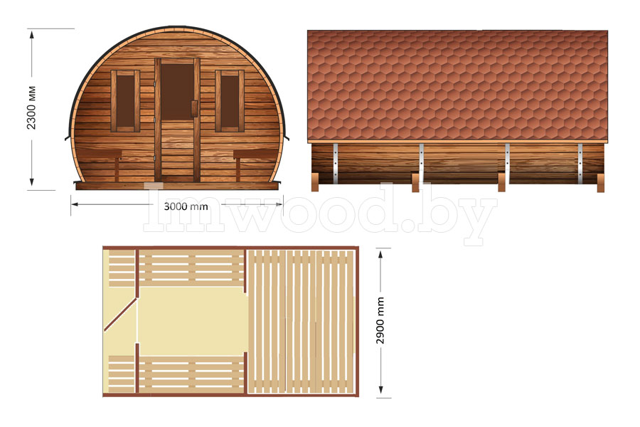 План дома, модель 3x3 метра 