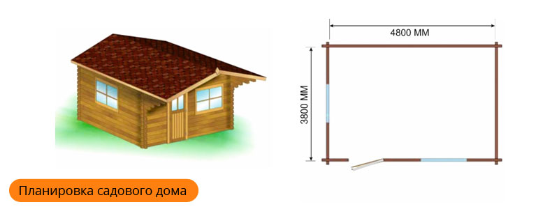 Садовый дом, проект 1.10