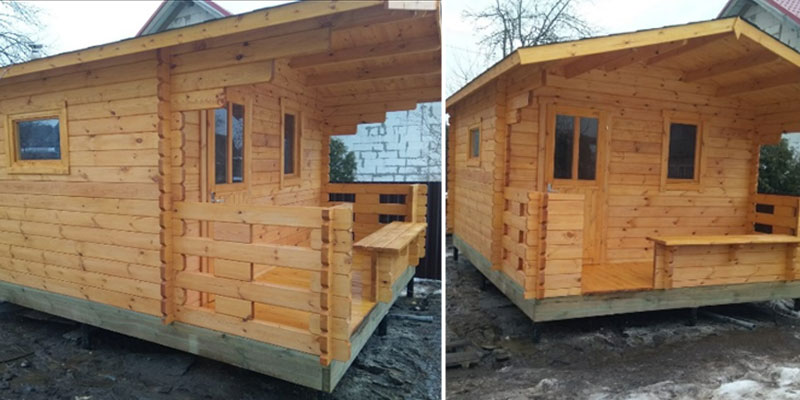  Русская Баня 3,5x4,5 метра с террасой, Жуков Луг, СТ. Политехникум 