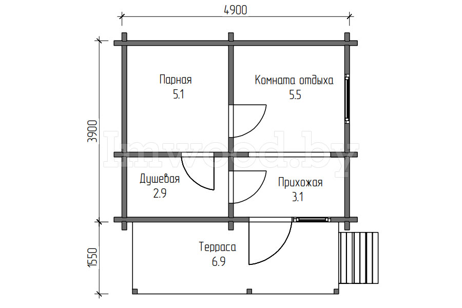 Планировка бани 