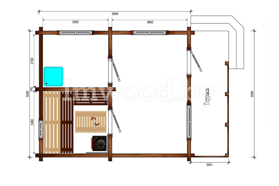 Планировка бани 