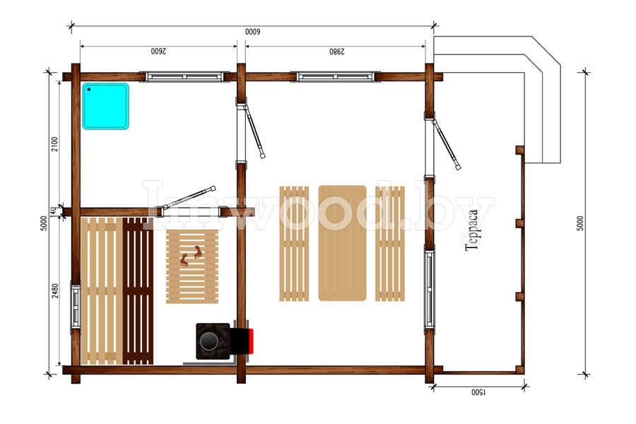 Планировка бани 