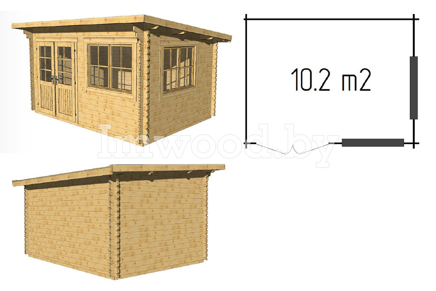 План садовой беседки, проект 2.10 