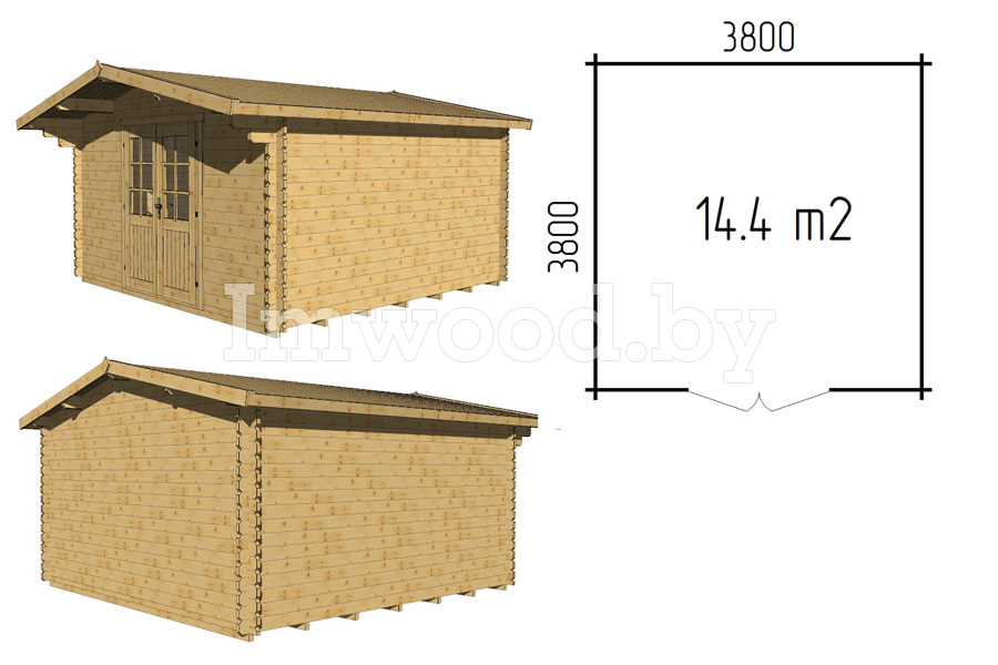 План садового дома, модель 1.32 