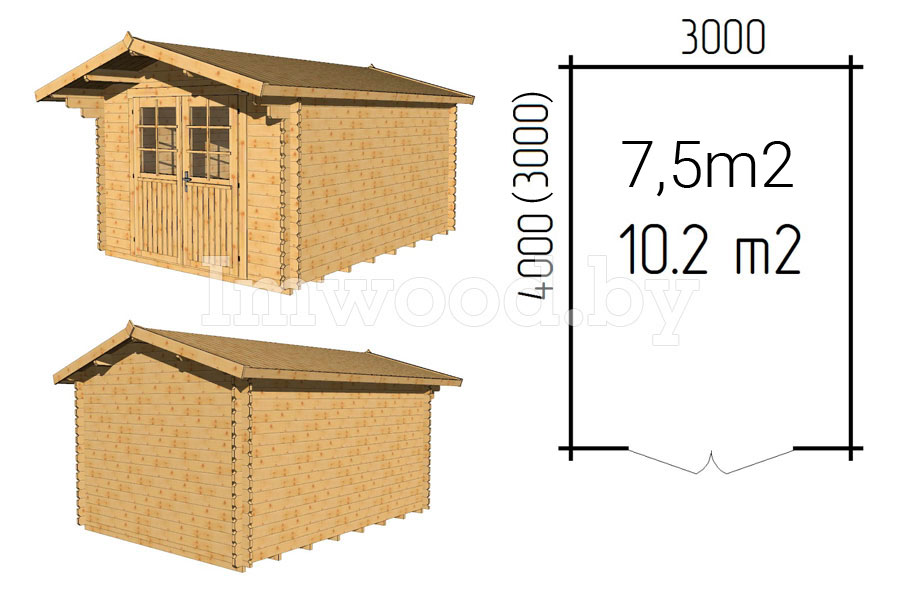 План садового дома, модель 1.33 