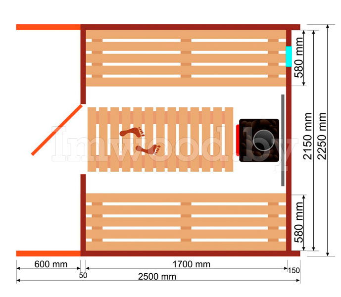 План бани-бочки