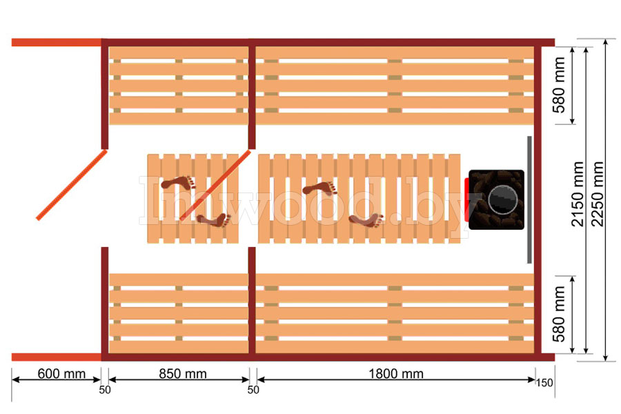 План бани-бочки
