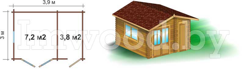 План садового дома, модель 1.03 