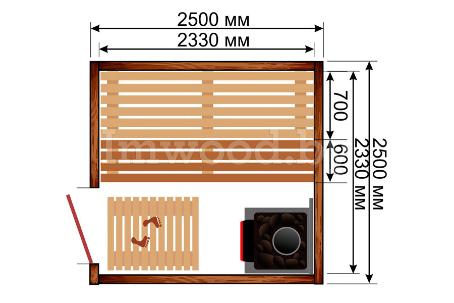 План сауны