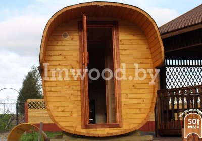 Фото бани квадро-бочки, модель 2,5 метра - у нас вы можете купить баню квадро-бочку в Минске с доставкой по всей Беларуси!
