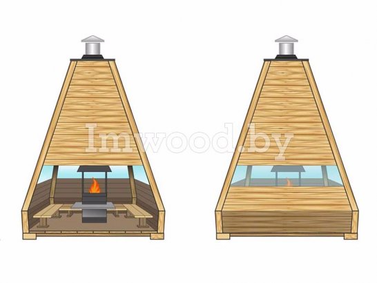Гриль беседка 9 м