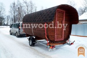 Фото бани квадро-бочки, модель 2,5 метра - у нас вы можете купить баню квадро-бочку в Минске с доставкой по всей Беларуси!