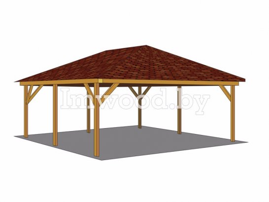 Фото деревянного навеса - у нас вы можете купить навес на дачу в Минске с доставкой по всей Беларуси!