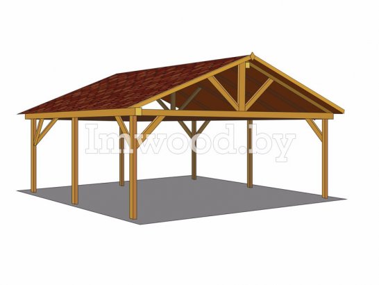 Фото деревянного навеса - у нас вы можете купить навес на дачу в Минске с доставкой по всей Беларуси!