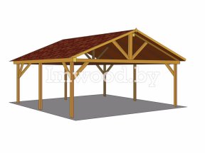 Фото деревянного навеса - у нас вы можете купить навес на дачу в Минске с доставкой по всей Беларуси!