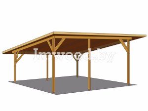 Фото деревянного навеса - у нас вы можете купить навес на дачу в Минске с доставкой по всей Беларуси!