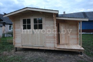 Садовый домик 3х3+1,6х1,8м. Арт 1.12