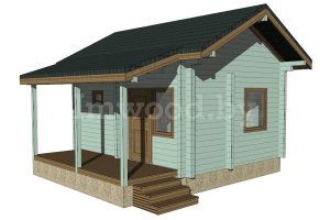 Баня из бруса 3,9x4,9 