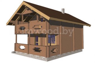 Баня из бруса 8,16x5,77 