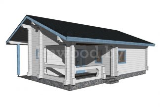 Баня из бруса Ника, 8,26x9,83