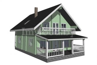 Дом из бруса, проект 3