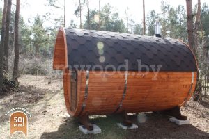 Баня-бочка 3,5 метра для нашего заказчика, июнь 2020