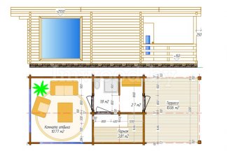 Баня из бруса Modern