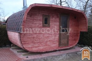 Баня овало-бочка 2,5x4