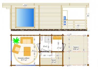 Баня из бруса Modern