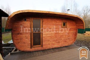 Баня овало-бочка 2,5x5