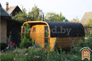 Овальная баня квадратная 3x4