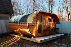 Баня овало-бочка 4,5x4
