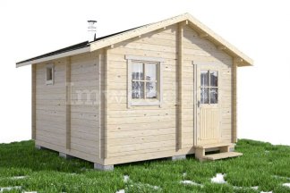 Русская баня 4х4м. Арт РБ-17-БЛ-4х4