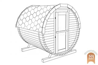 Баня-бочка, модель 1,8 метра