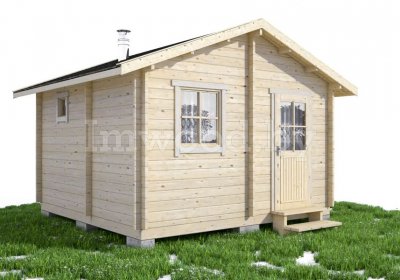 Русская баня 4х4м. Арт РБ-17-БЛ-4х4