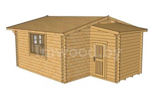 Пристройка к садовому дома 1,6х1,8м. Арт. 1.41