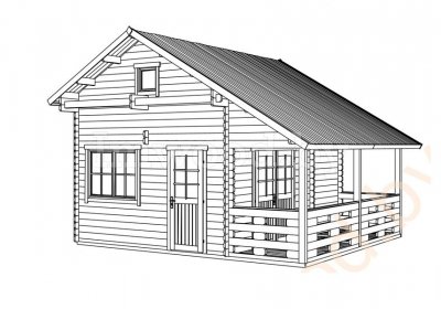 Дачный дом 5,45x5,00м. Арт.3.20