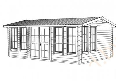 Садовый домик 4x5.95м. Арт. 1.55