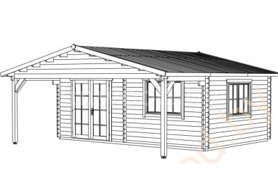 Садовый домик 5.95x5.85м. Арт. 1.56