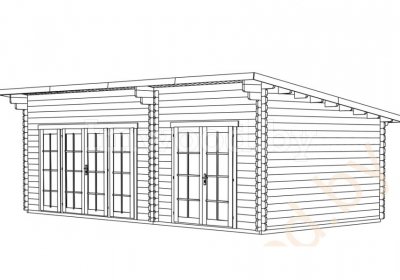 Садовый домик 5,95x5м. Арт. 1.59