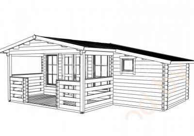 Садовый домик 5,95x5м. Арт. 1.59