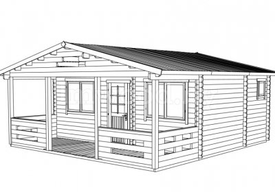 Садовый домик 5,95x6,2м. Арт. 1.61