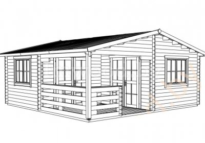 Садовый домик 5,95x5,95м. Арт. 1.63