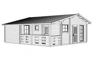 Дачный дом 6,54x7,76м. Арт.3.16