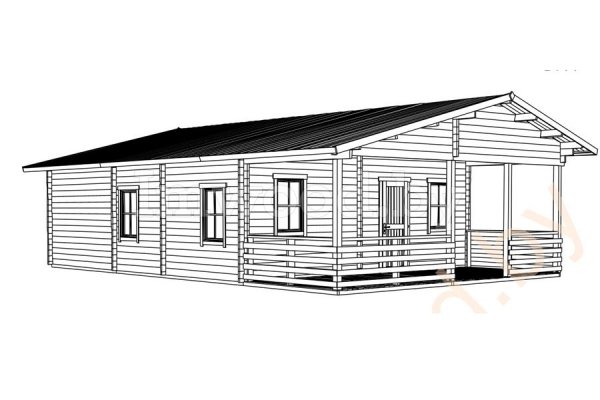 Дачный дом 10,16x6,54м. Арт.3.17