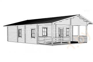 Дачный дом 10,16x6,54м. Арт.3.17