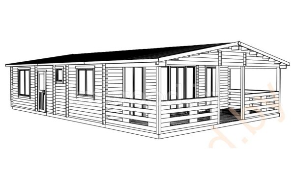 Дачный дом 7,90x12,10м. Арт.3.19