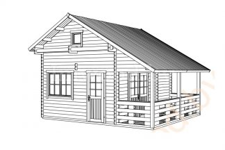 Дачный дом 5,45x5,00м. Арт.3.20