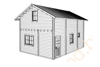 Дачный дом 7,04x5,00м. Арт.3.21